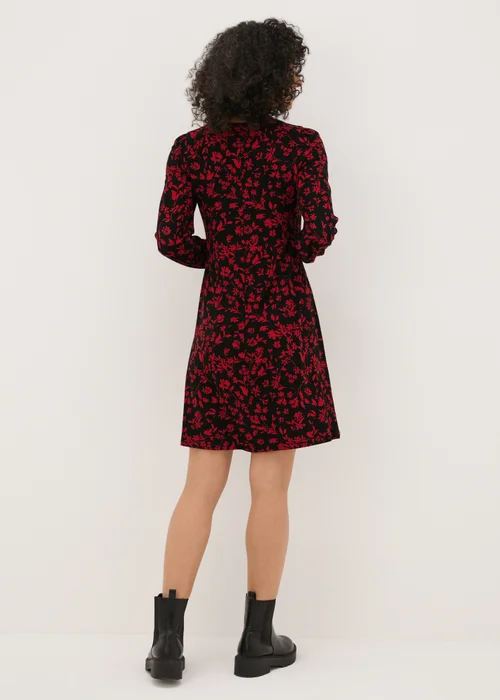 Red Floral Mini Dress - 8 Image 2