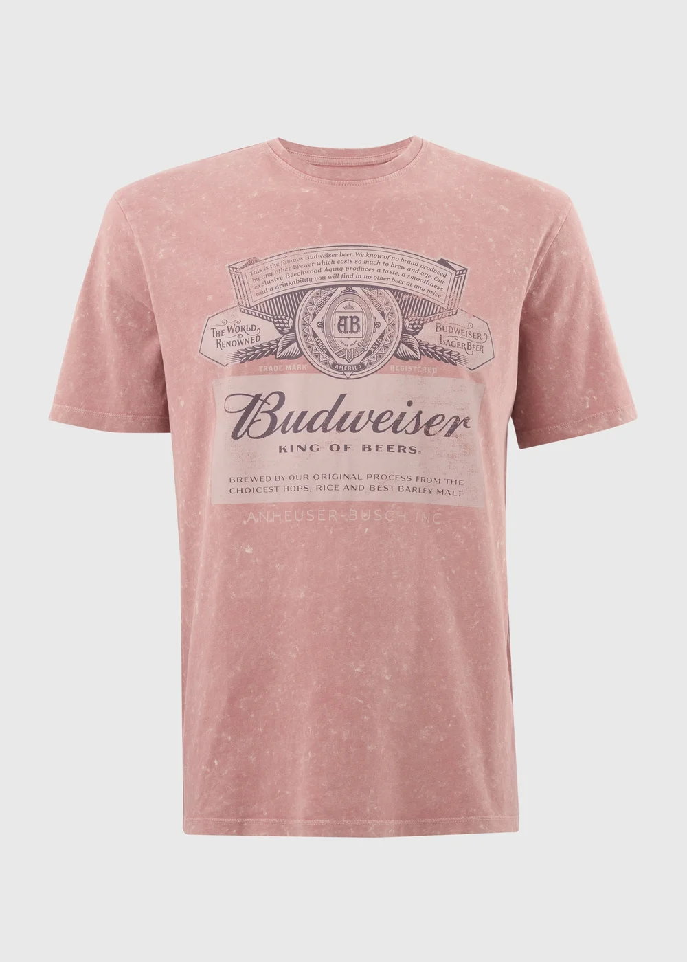 Budweiser Pink Washed T-Shirt - S Image 3