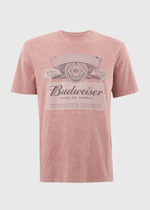 Budweiser Pink Washed T-Shirt - S Image 3