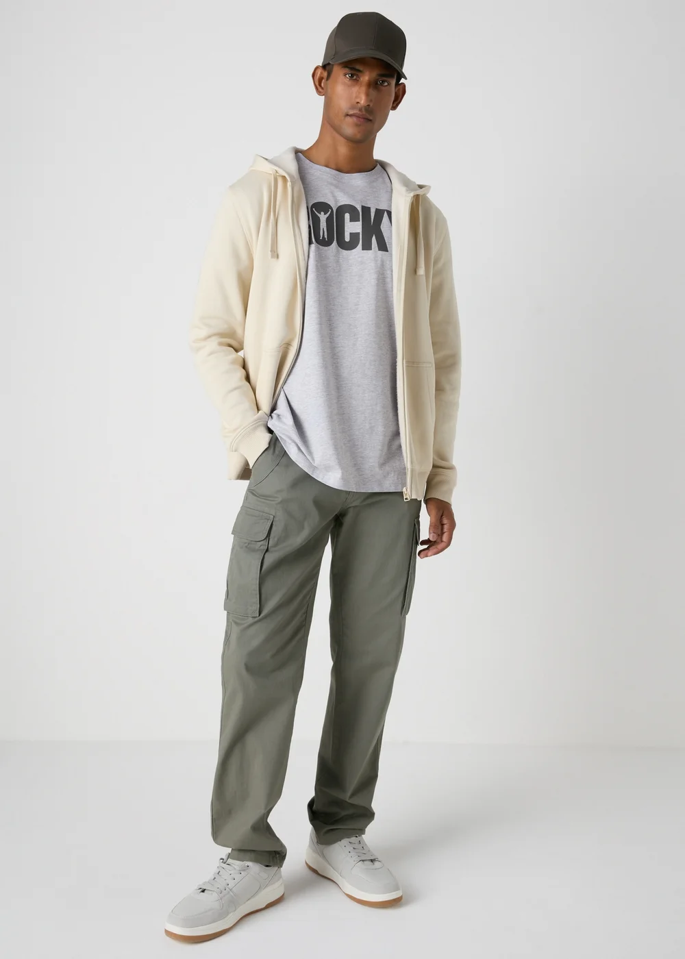 Rocky Grey Slogan T-Shirt - S Image 3