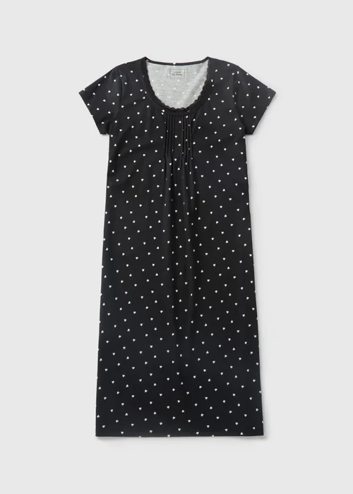 Black Heart Print Nightie - Extra small Image 3