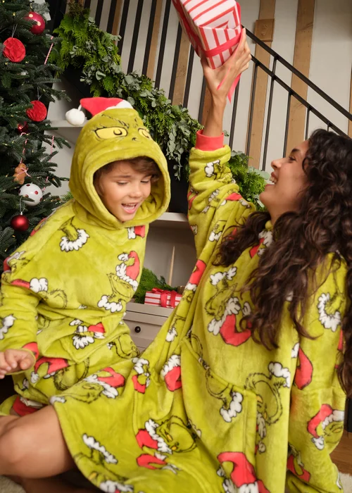 Grinch Green Snuggle Hoodie - One Size Image 1