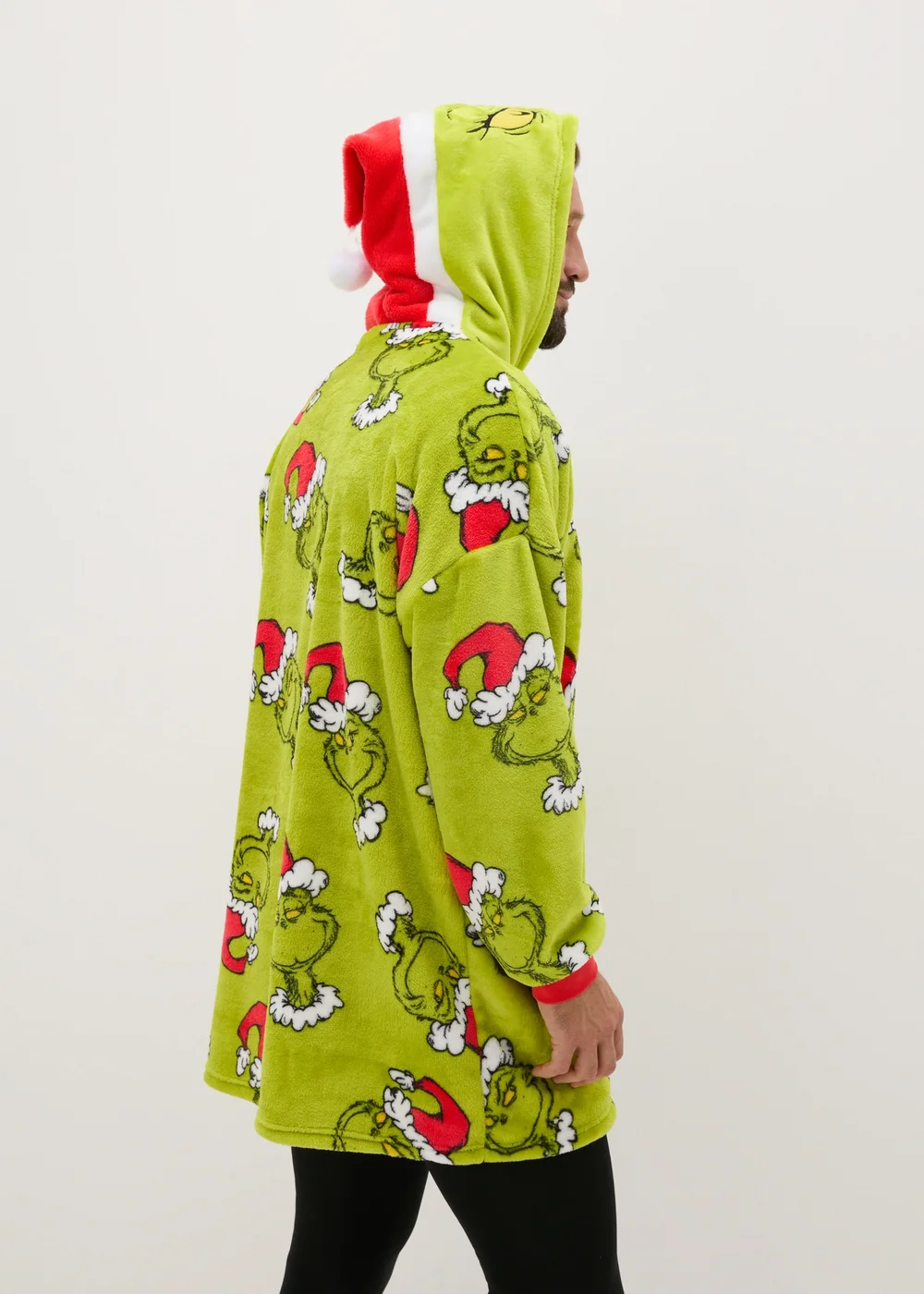 Grinch Green Snuggle Hoodie - One Size Image 3
