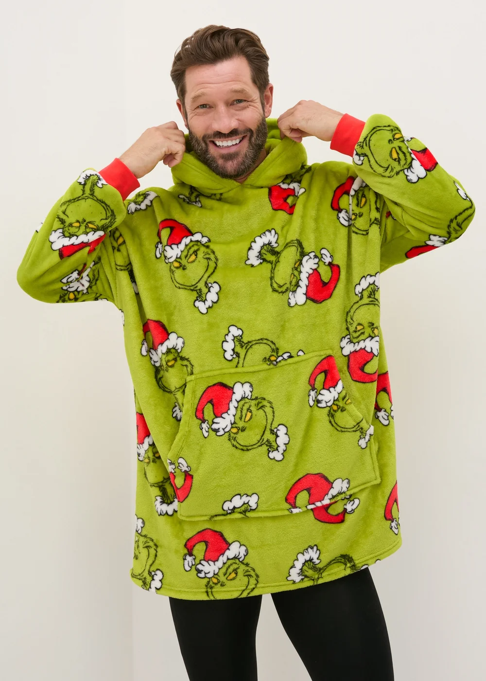 Grinch Green Snuggle Hoodie - One Size Image 2