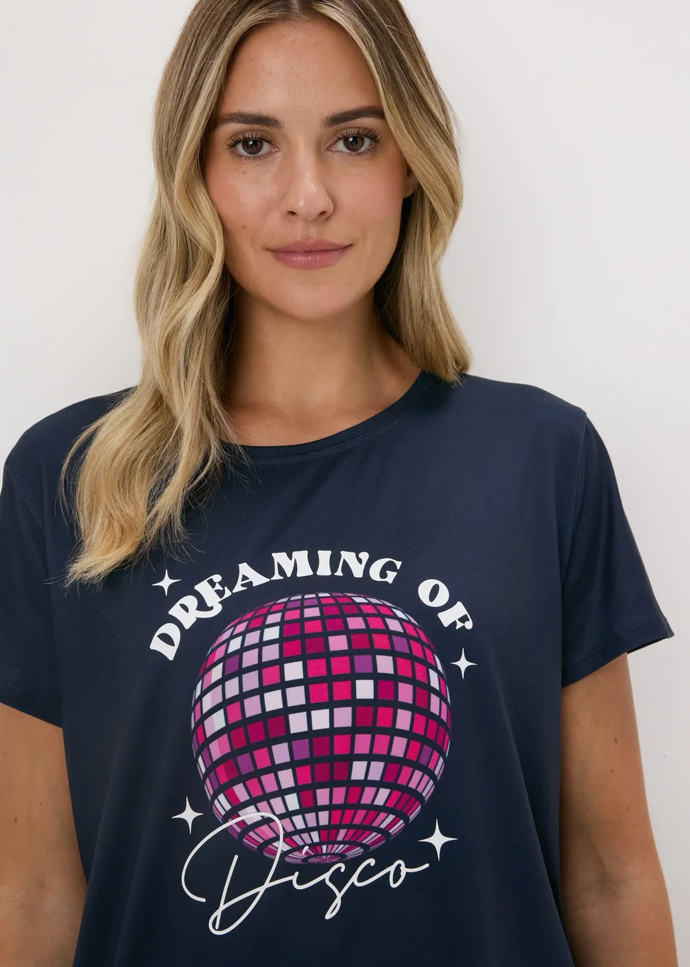 Navy Disco Print Pyjama Set - Extra small Image 3