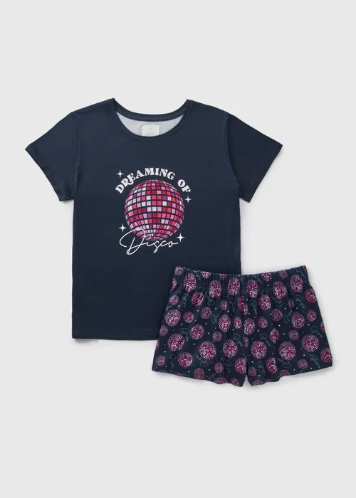 Navy Disco Print Pyjama Set - Extra small Image 4