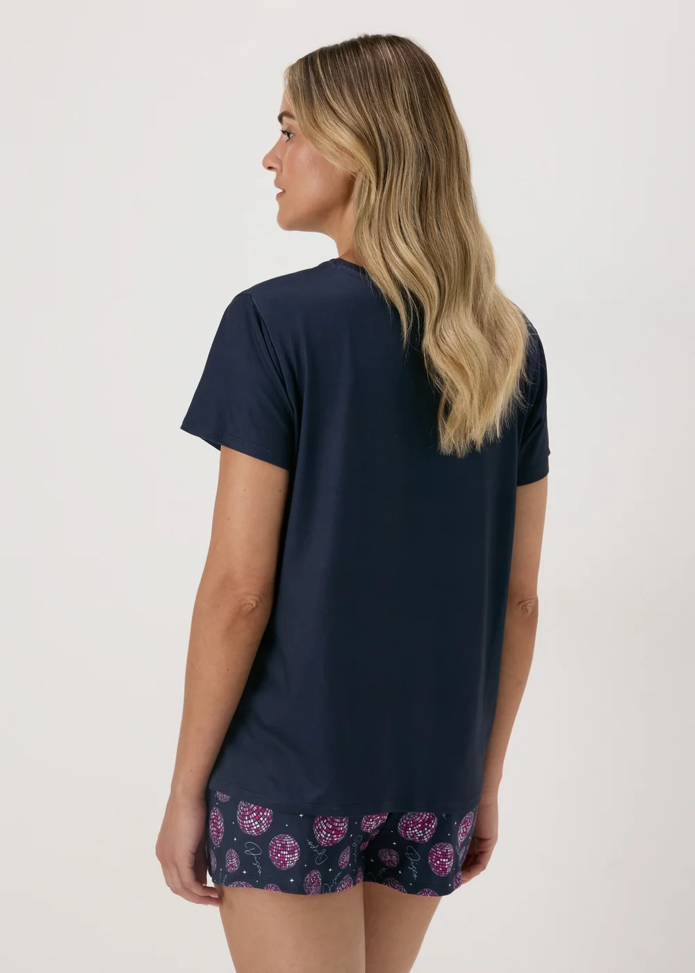 Navy Disco Print Pyjama Set - Extra small Image 2