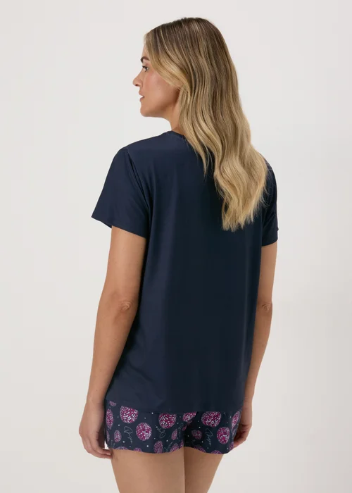 Navy Disco Print Pyjama Set - Extra small Image 2