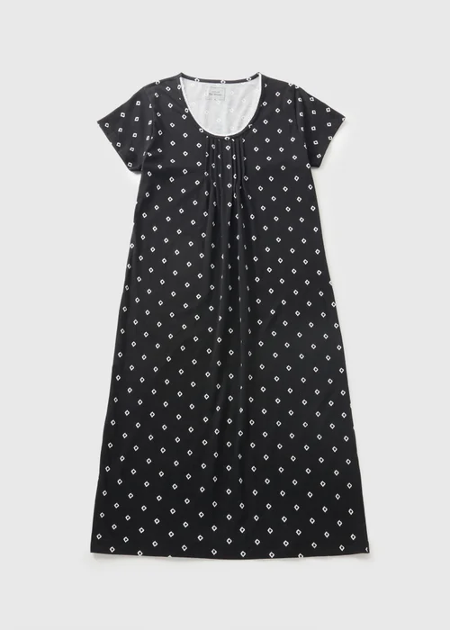 Black Abstract Print Nightie - Extra small Image 4