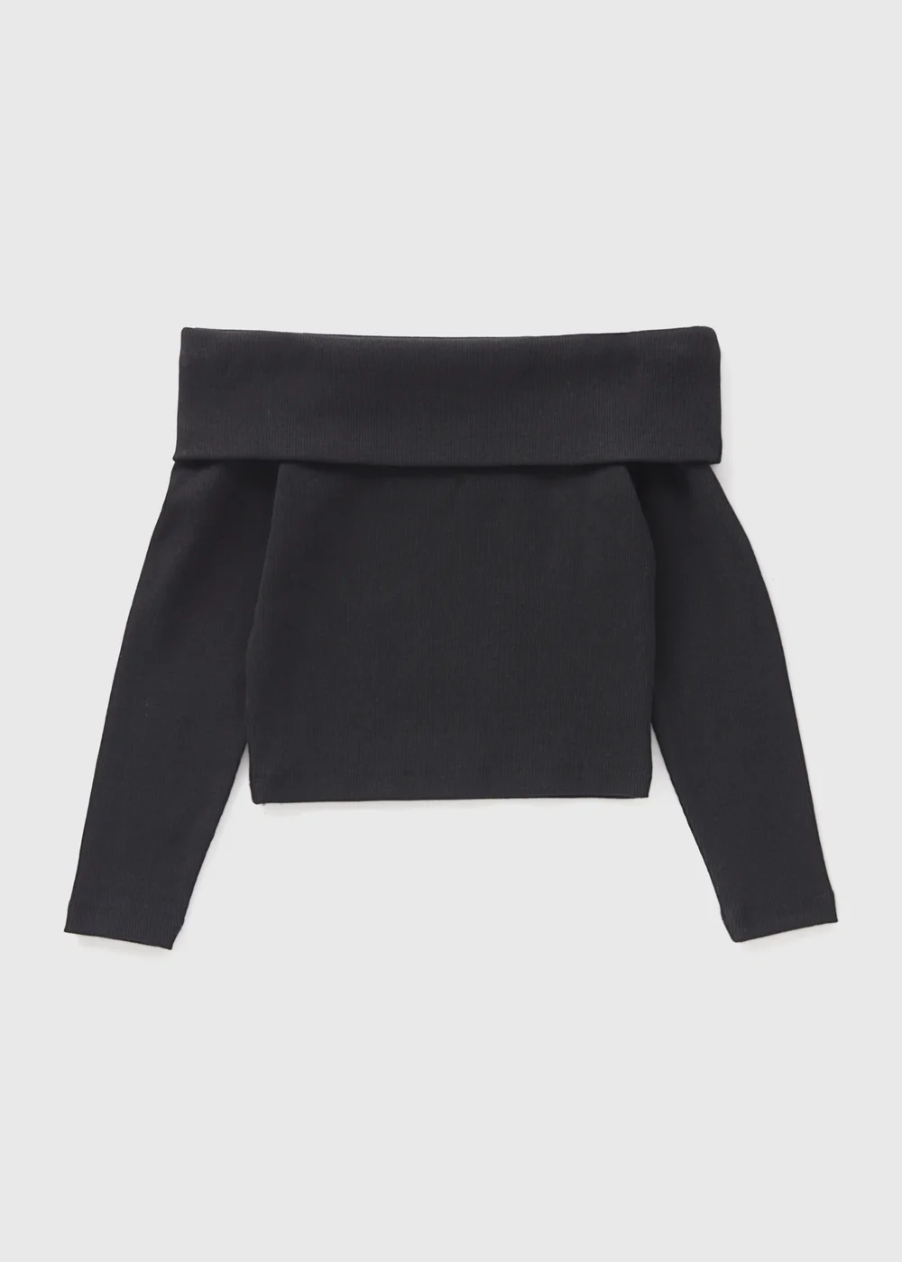 Girls Black Bardot Top (7-15yrs) - Age 7 Years Image 1