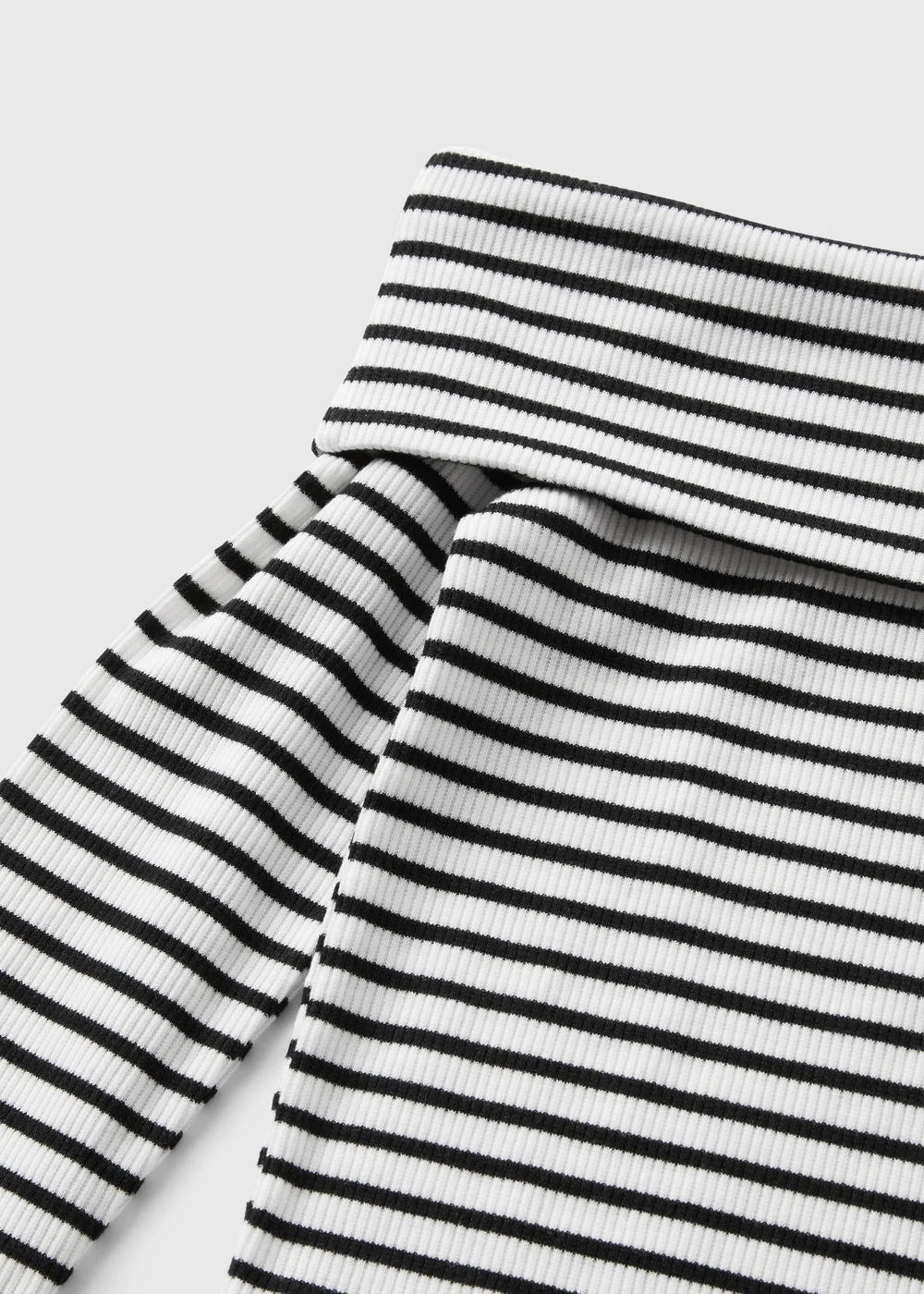 Girls White Striped Bardot Top (7-15yrs) - Age 7 Years Image 2