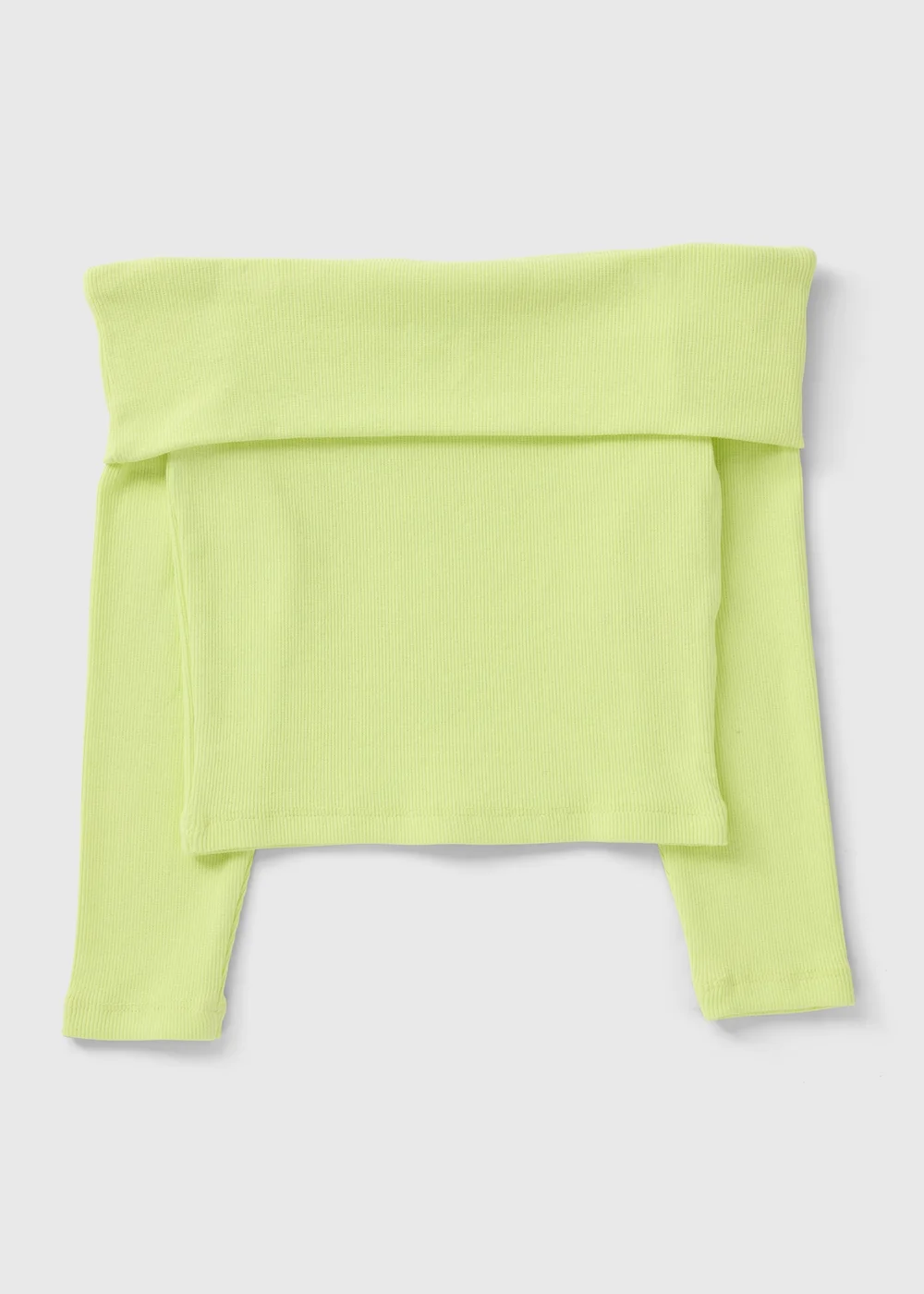 Girls Lime Bardot Top (7-15yrs) - Age 7 Years Image 1