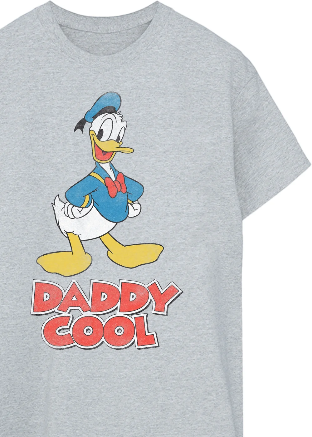 Disney Grey Donald Duck Daddy Cool Men Heather T-Shirt - M Image 2