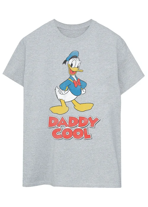 Disney Grey Donald Duck Daddy Cool Men Heather T-Shirt - M Image 1