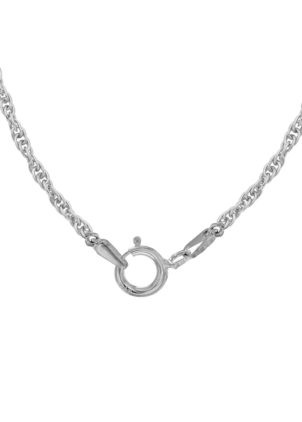 Golden Moments Sterling Silver 3-Colour Rings 'Prince of Wales' Chain Necklace - One Size Image 2
