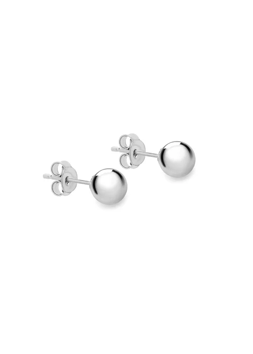 Golden Moments Sterling Silver Ball Stud Earrings - One Size Image 2