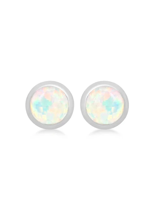 Golden Moments Sterling Silver October Birthstone Stud Earrings - One Size Image 1