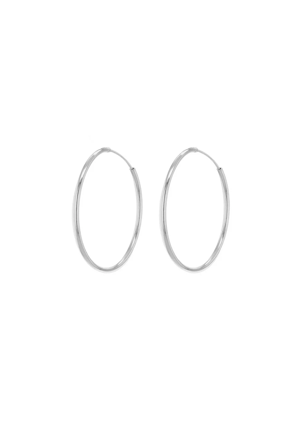 Golden Moments Sterling Silver Endless Hoops (12mm) - One Size Image 2