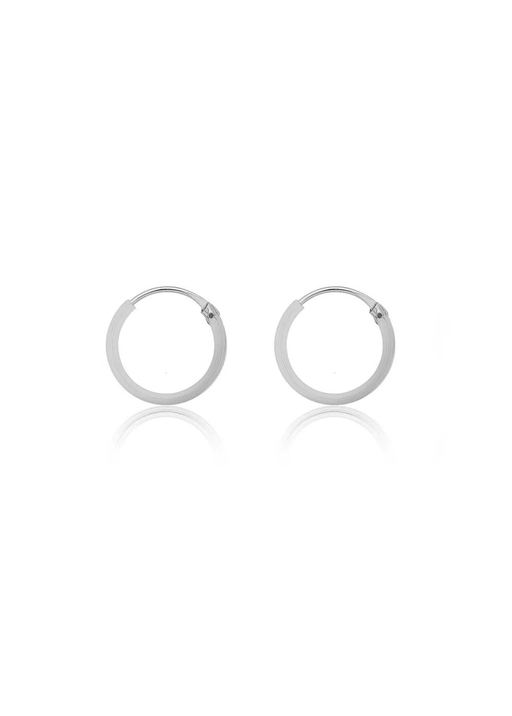 Golden Moments Sterling Silver Endless Hoops (12mm) - One Size Image 1