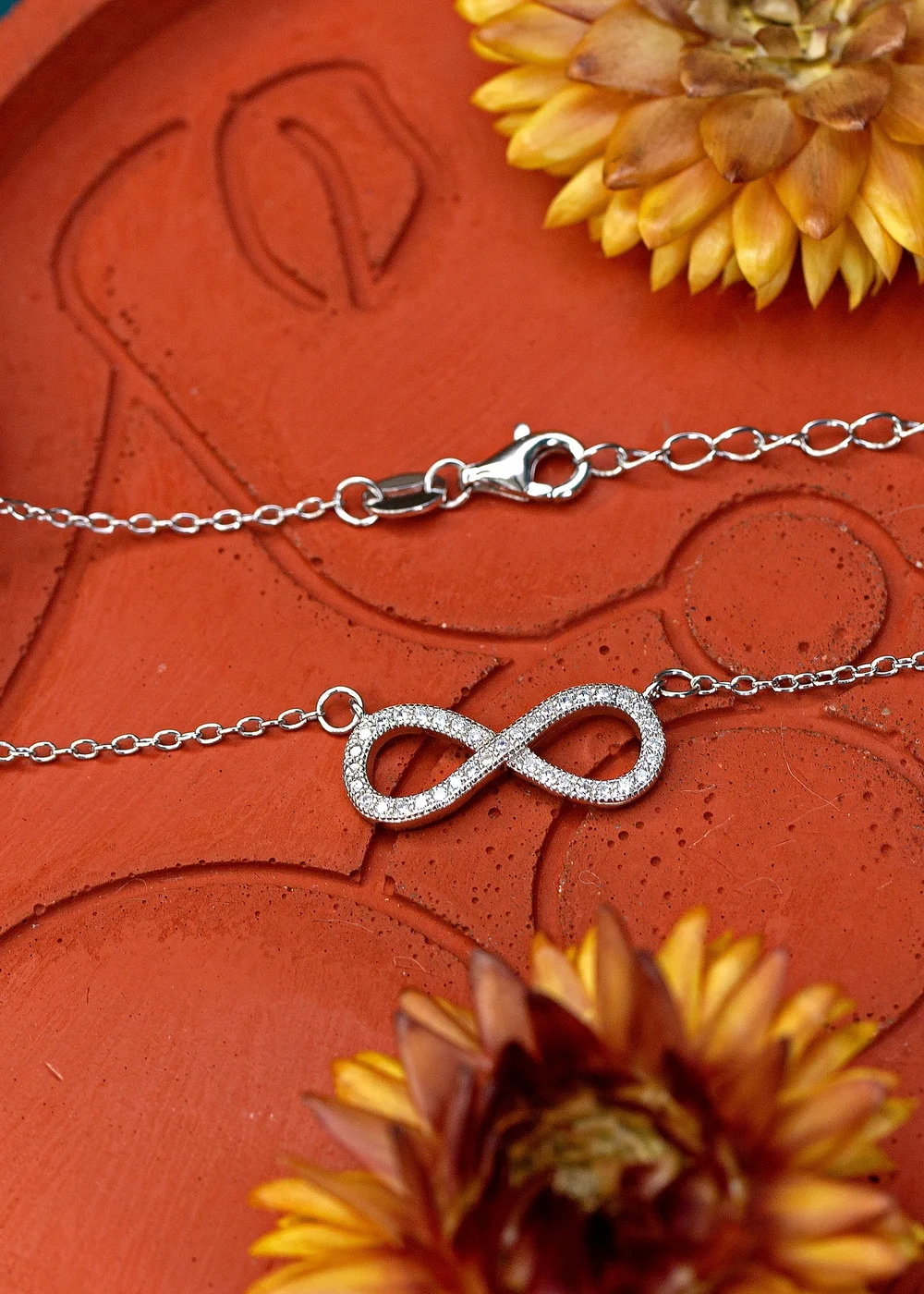 Golden Moments Sterling Silver CZ 'Infinity' Necklace - One Size Image 2