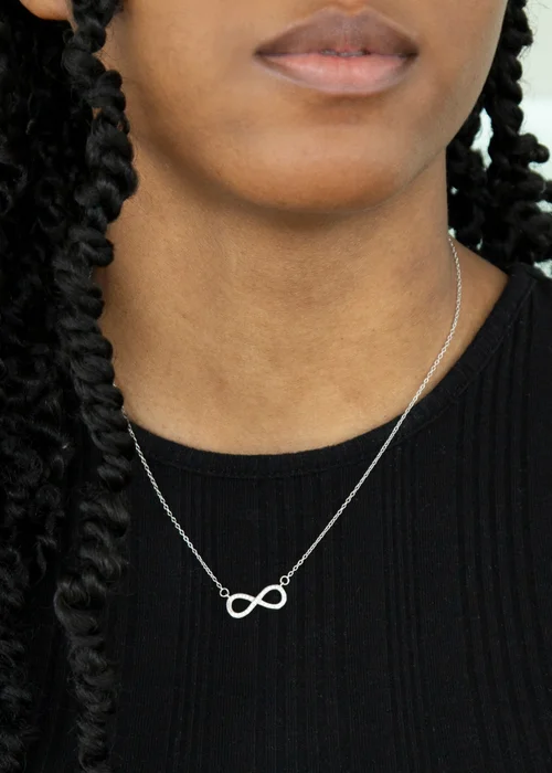 Golden Moments Sterling Silver CZ 'Infinity' Necklace - One Size Image 3