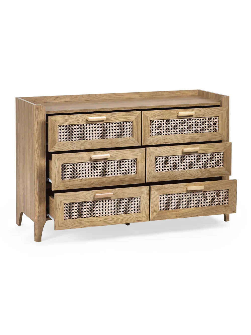 Julian Bowen Brown Sydney 6 Drawer Wide Chest (75 x 120 x 41cm) - No Size Image 5