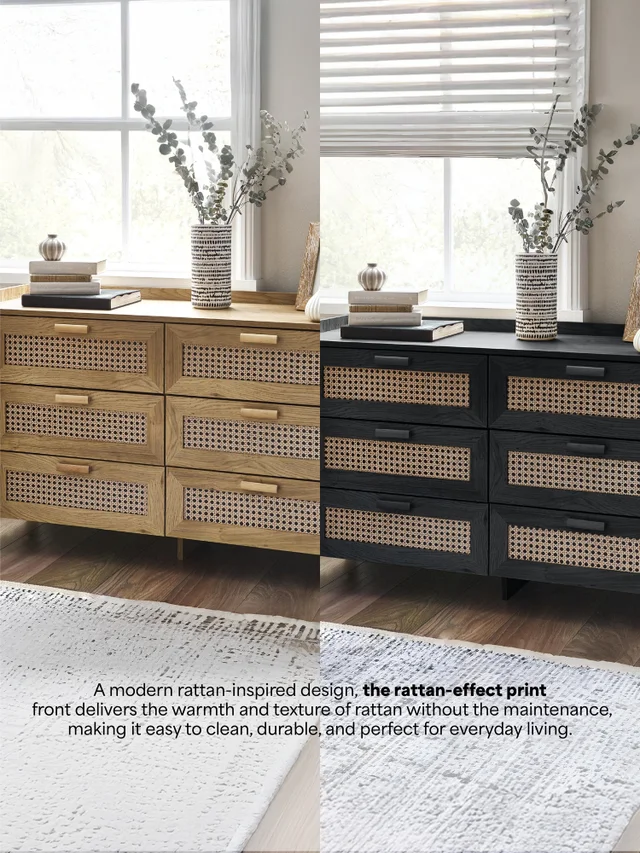 Julian Bowen Brown Sydney 6 Drawer Wide Chest (75 x 120 x 41cm)