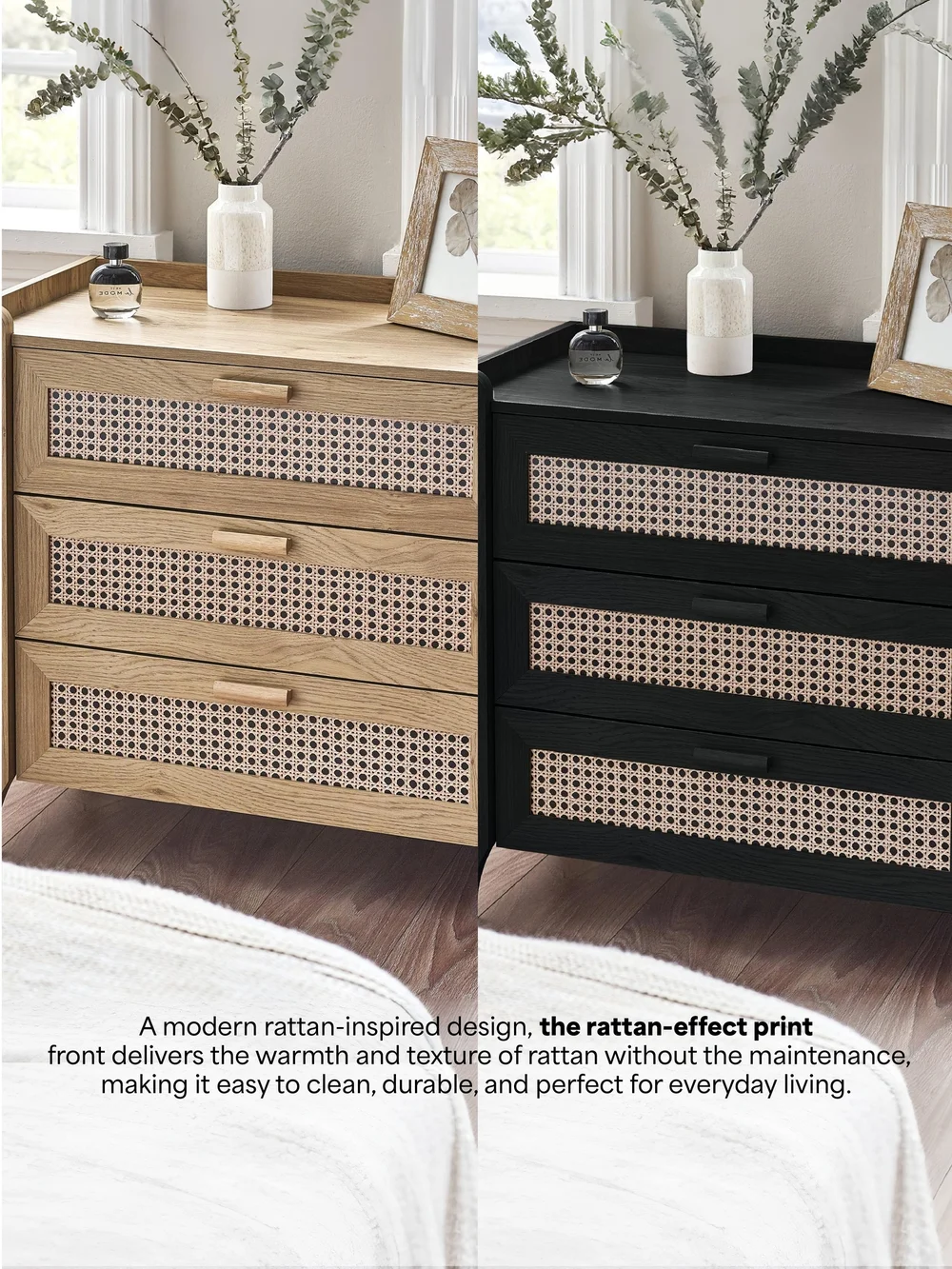 Julian Bowen Brown Sydney 3 Drawer Chest (75 x 80 x 41cm) - No Size Image 2