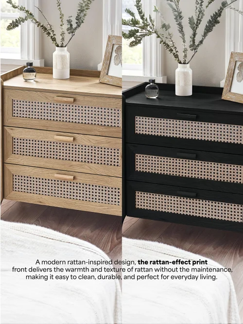 Julian Bowen Brown Sydney 3 Drawer Chest (75 x 80 x 41cm) - No Size Image 2