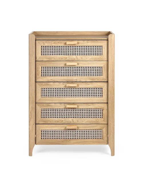 Julian Bowen Brown Sydney 5 Drawer Chest (120 x 80 x 41cm) - No Size Image 4