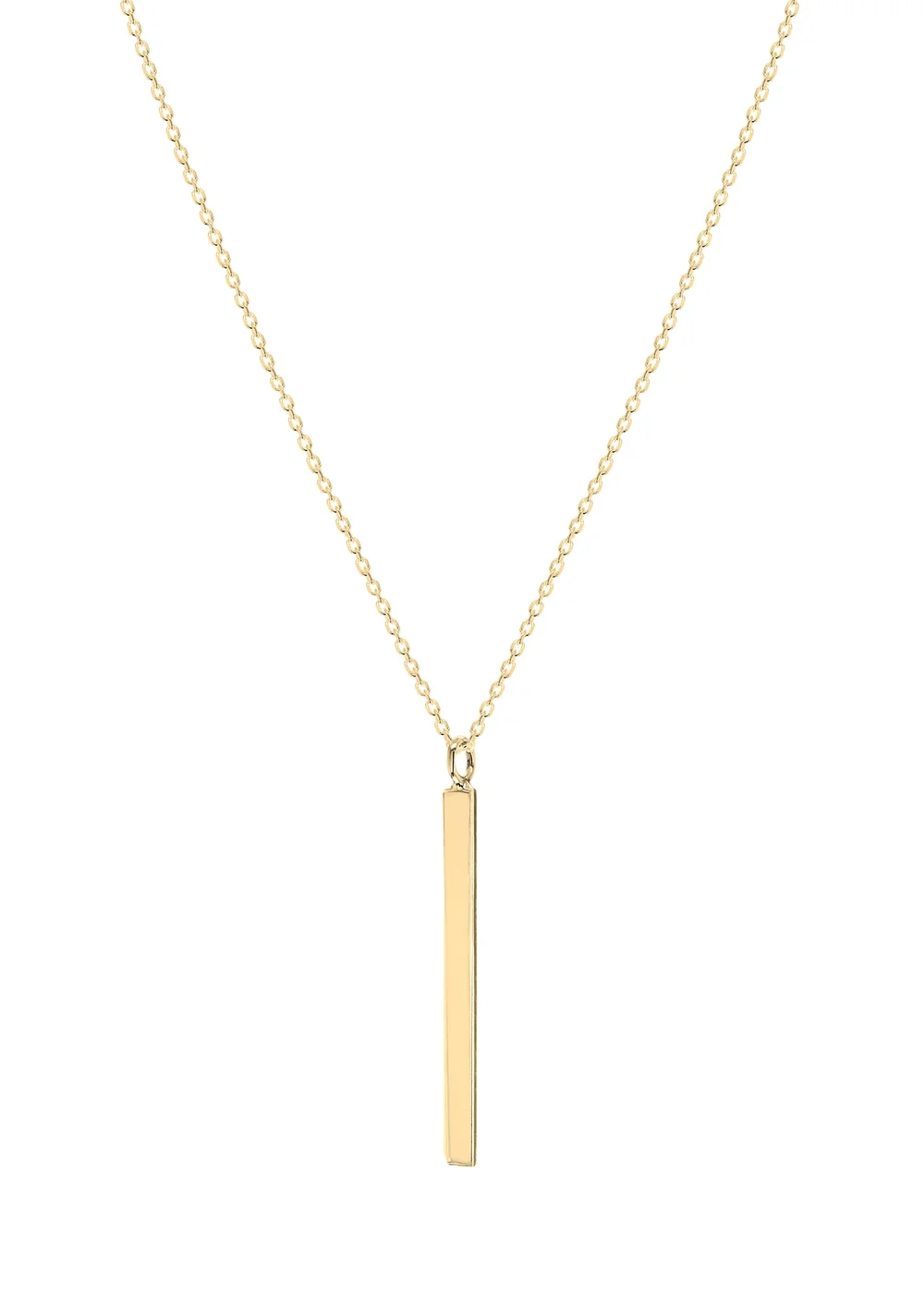 Golden Moments Yellow Gold Plated Vertical Bar Necklace - One Size Image 1