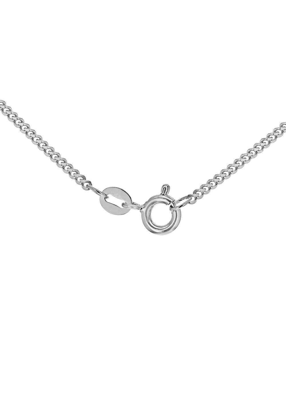 Golden Moments Sterling Silver White CZ Heart Necklace - One Size Image 2