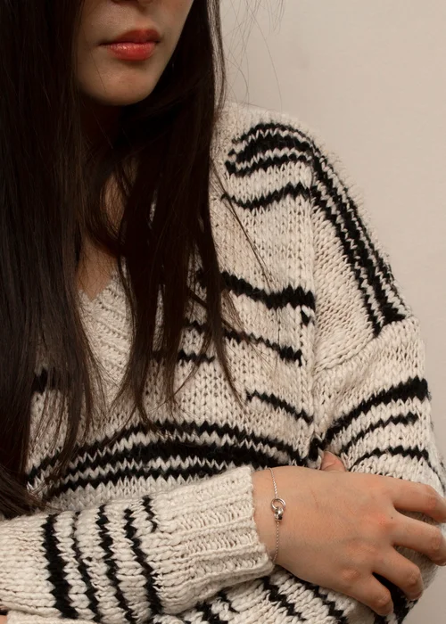 Golden Moments Sterling Silver Linked-Rings Bracelet - One Size Image 3