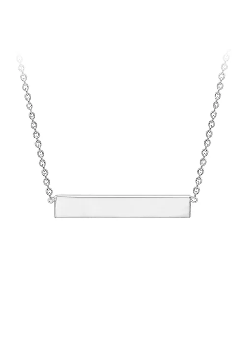 Golden Moments Sterling Silver Horizontal-Bar Necklace - One Size Image 1