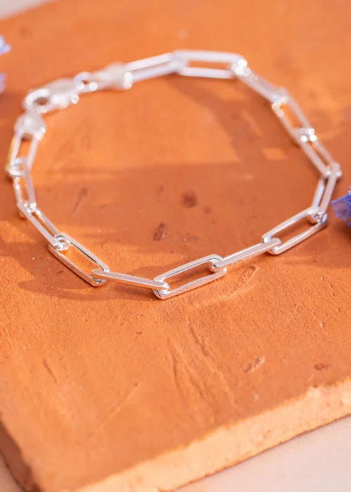 Golden Moments Sterling Silver Faceted Paper Bracelet - One Size Image 2