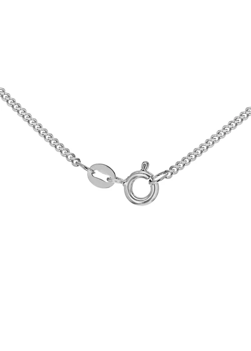 Golden Moments Sterling Silver White CZ Halo Heart Necklace - One Size Image 2
