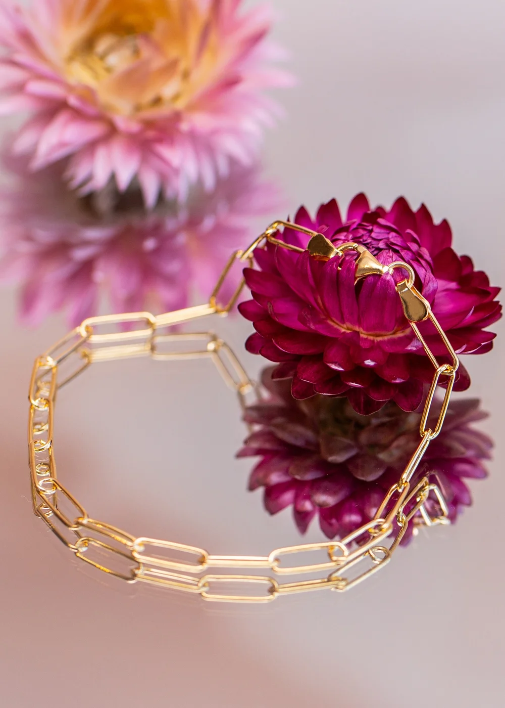 Golden Moments Sterling Silver Gold Plated Vermeil Paper Bracelet - One Size Image 2