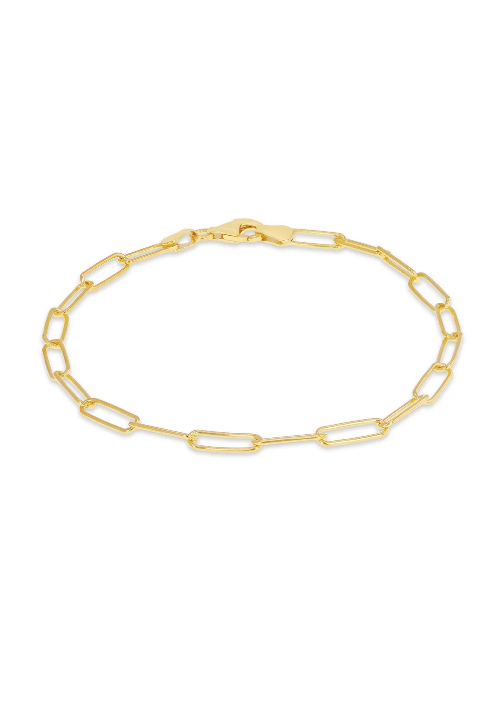 Golden Moments Sterling Silver Gold Plated Vermeil Paper Bracelet - One Size Image 1