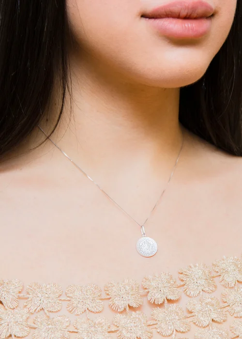 Golden Moments Sterling Silver St. Christopher Travel Necklace - One Size Image 3