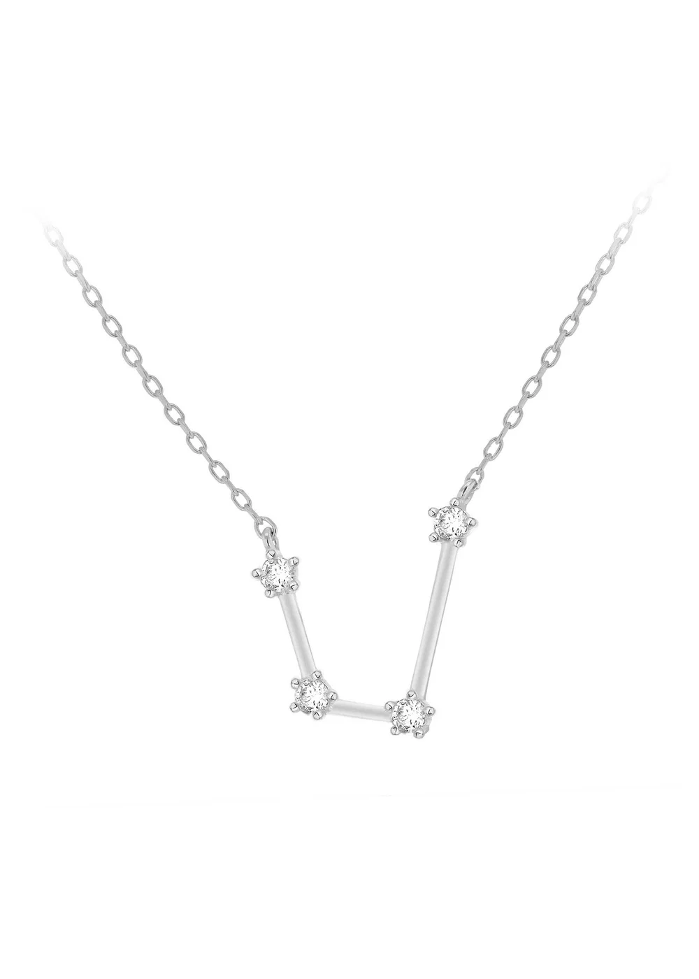 Golden Moments Sterling Silver Aquarius Star Constellation Necklace - One Size Image 1