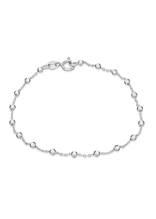 Golden Moments Sterling Silver Ball Bracelet