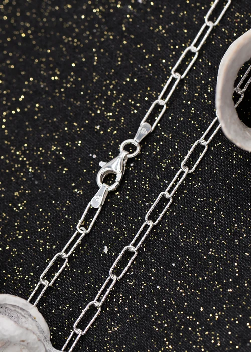 Golden Moments Sterling Silver Diamond Cut Thin Paper Chain - One Size Image 2