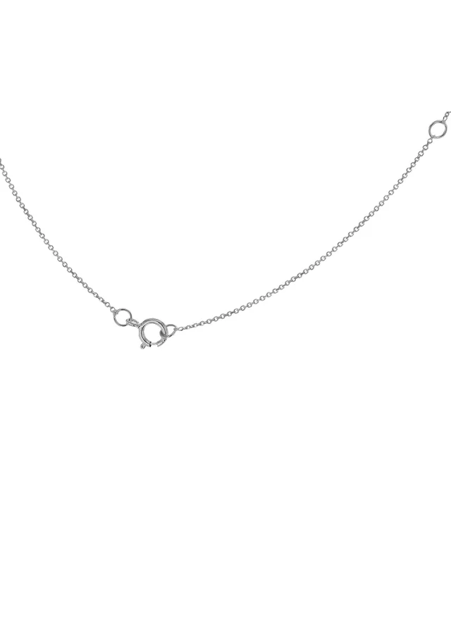 Golden Moments Sterling Silver 'A' Initial Necklace