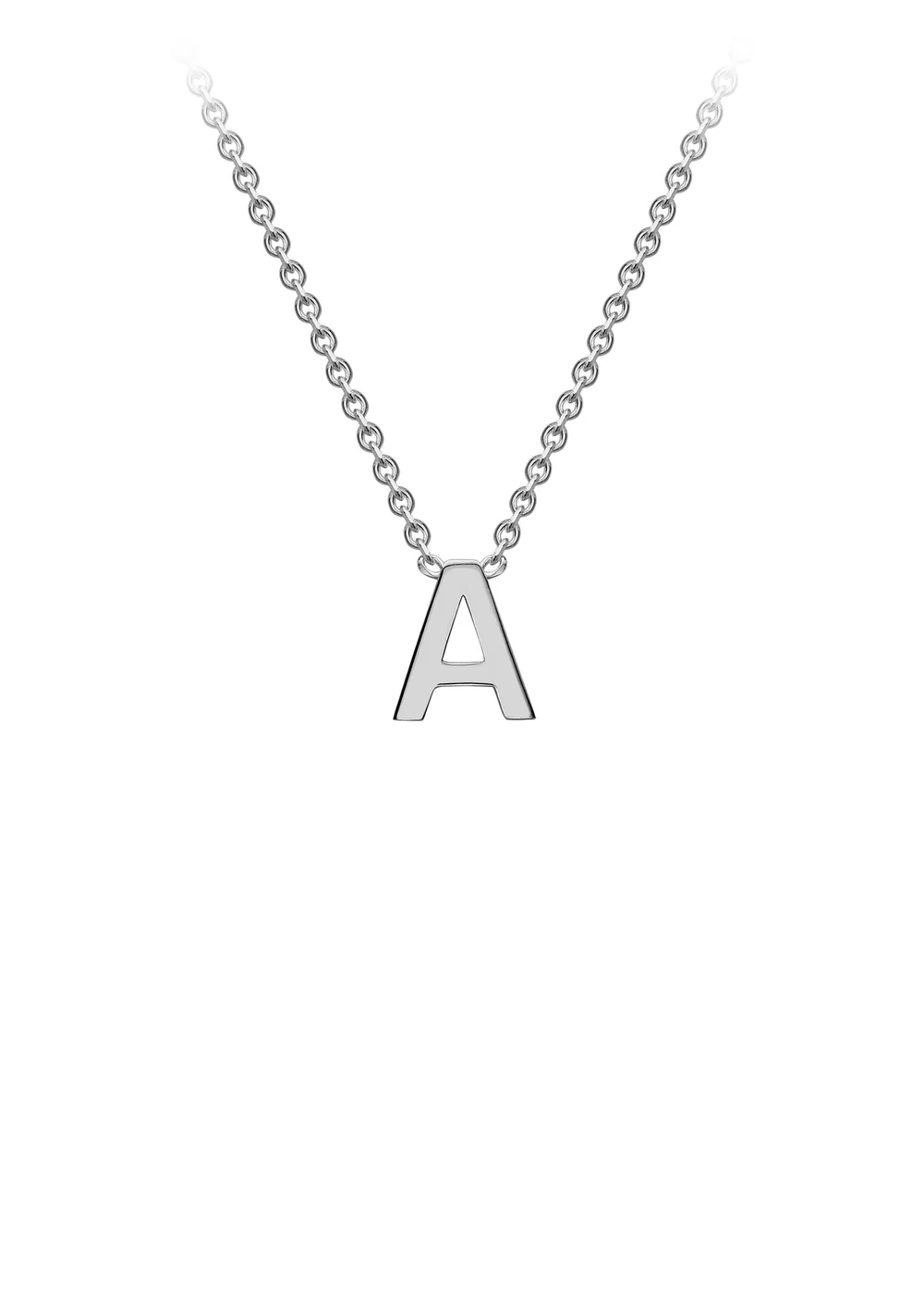 Golden Moments Sterling Silver 'A' Initial Necklace - A Image 1