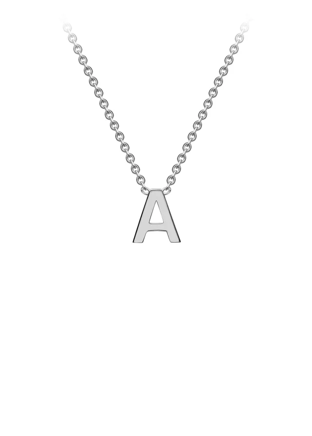 Golden Moments Sterling Silver 'A' Initial Necklace