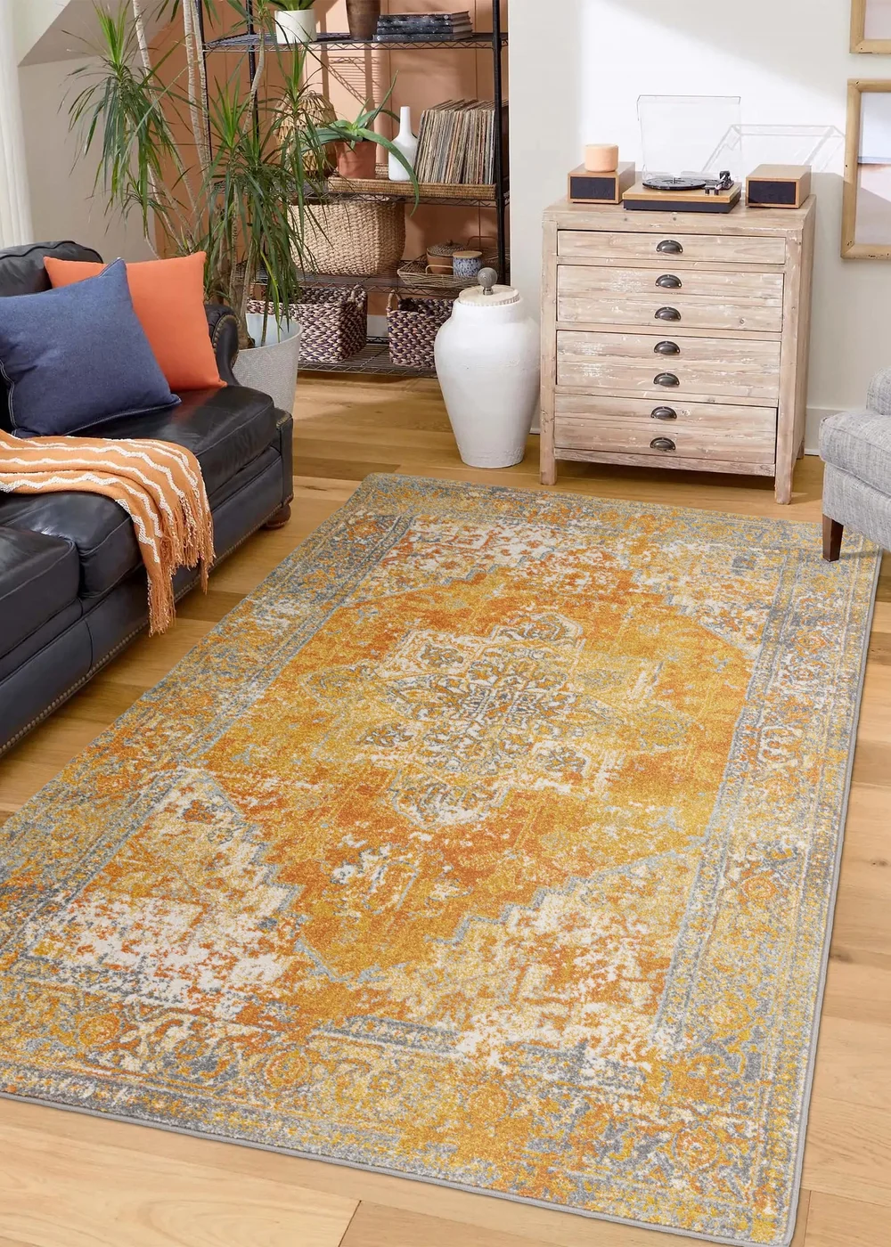 Asiatic Vintage Burnt Orange Rug - 80 x 150 Image 2