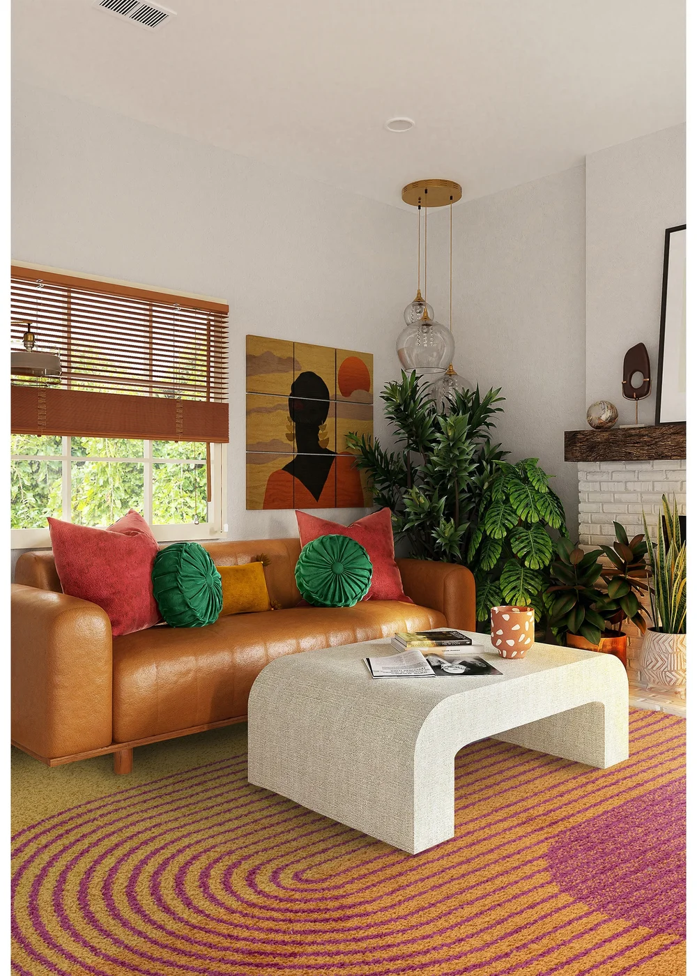 Asiatic Muse Orange Retro Rug - 80 x 150 Image 1