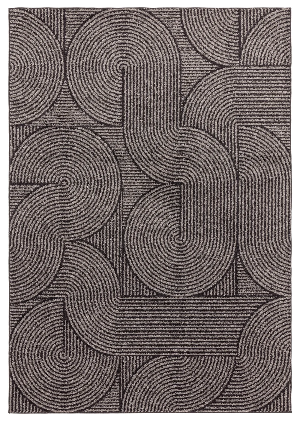 Asiatic Muse Grey/Black Swirl Rug - 80 x 150 Image 1