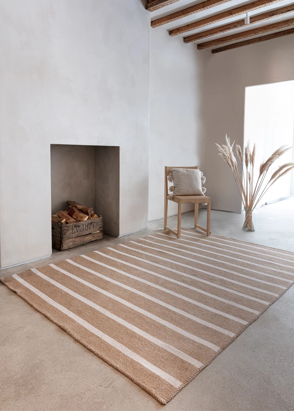 Asiatic Global Cream Stripe Rug - 120 x 170 Image 1
