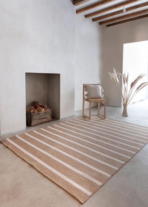 Asiatic Global Cream Stripe Rug - 120 x 170 Image 1